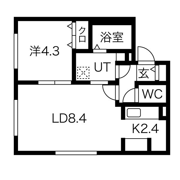 地下鉄東西線 白石駅 徒歩8分 4階建 築6年の間取り写真