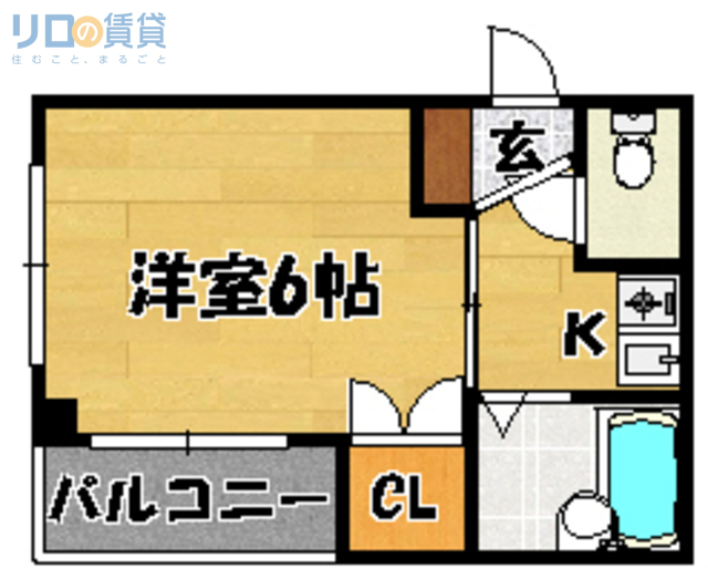 大阪市東淀川区淡路のマンションの間取り