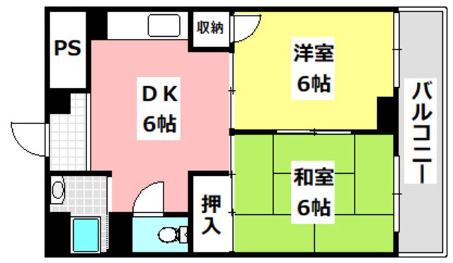 茨木市西駅前町のマンションの間取り