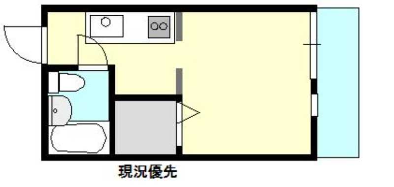 福山市神辺町大字新徳田のアパートの間取り