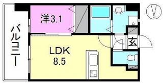 【松山市高砂町のマンションの間取り】