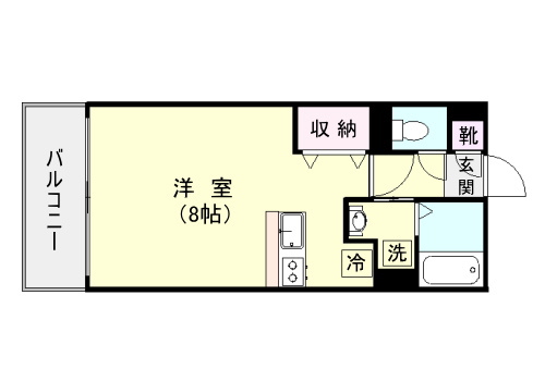 【鹿児島市荒田のマンションの間取り】