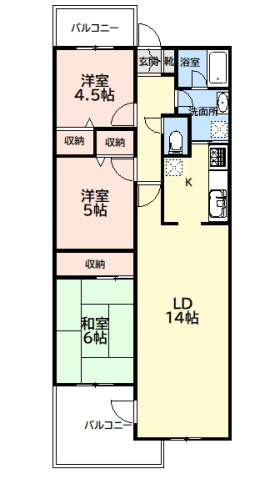 川崎市麻生区上麻生のマンションの間取り