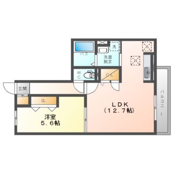 D-room　Premierの間取り