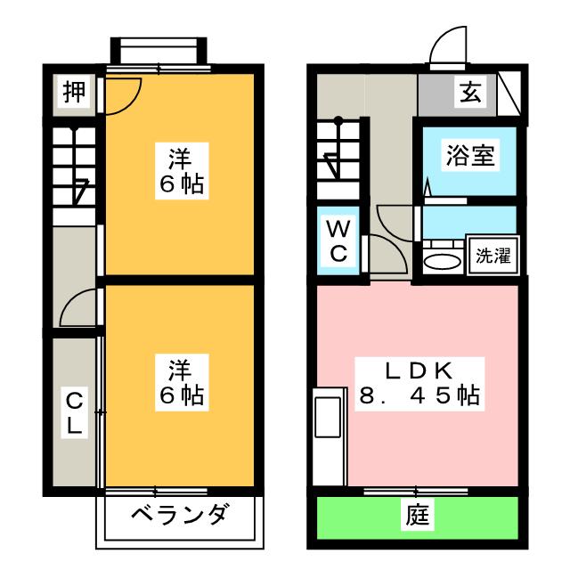 メゾネットスイスルの間取り