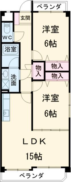 みよし市三好丘のマンションの間取り