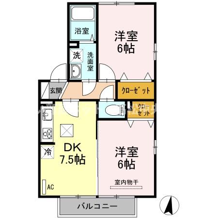 ロイヤルパークス林町 C棟の間取り