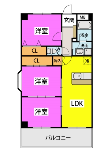 センチュリー中央の間取り