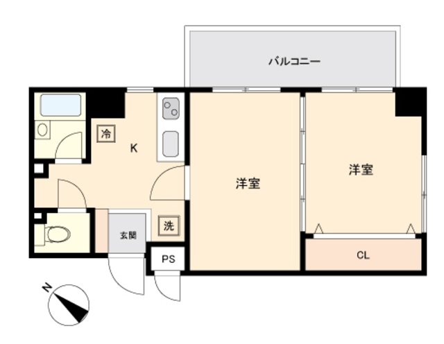 仙台市宮城野区新田のマンションの間取り