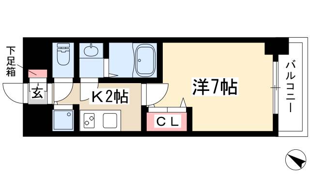 プレサンス鶴舞公園セラヴィの間取り