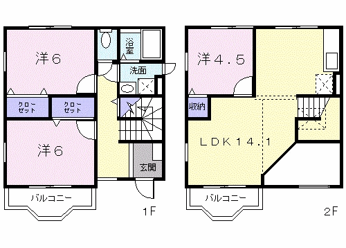 【シャルマンＫ－１の間取り】