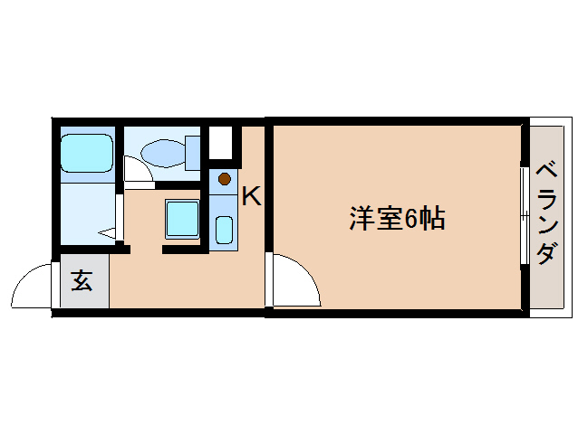 大和高田市西三倉堂のマンションの間取り