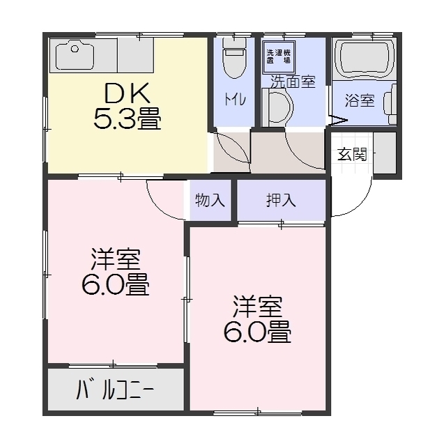 ハイツ江上の間取り