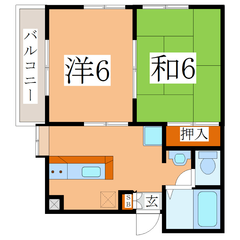 鹿児島市田上のマンションの間取り