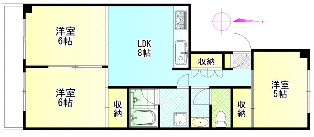 フォンテーヌ中野の間取り