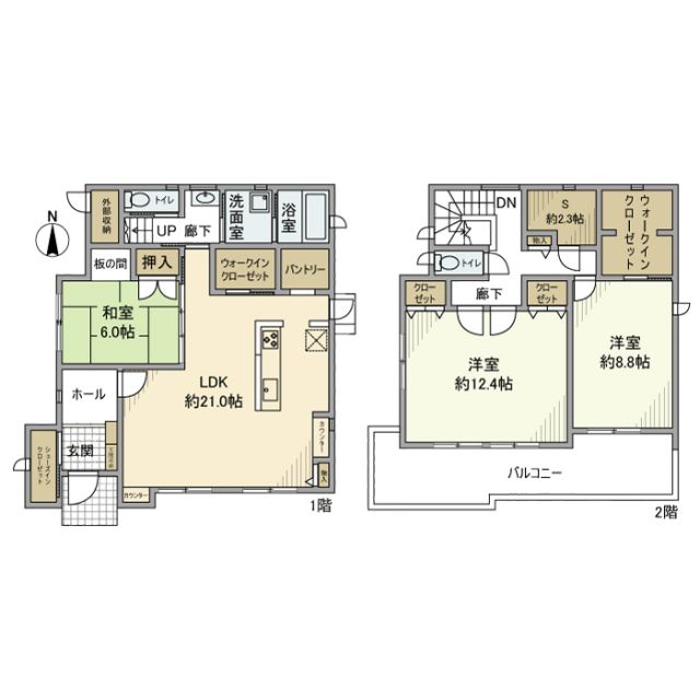 桜井町伝左戸建の間取り