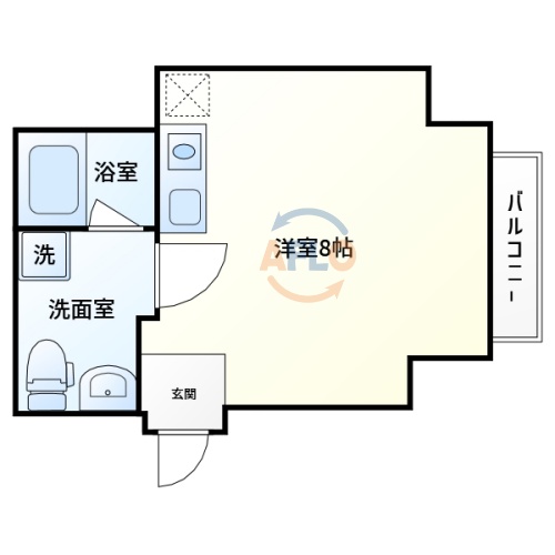 大阪市阿倍野区阪南町のマンションの間取り