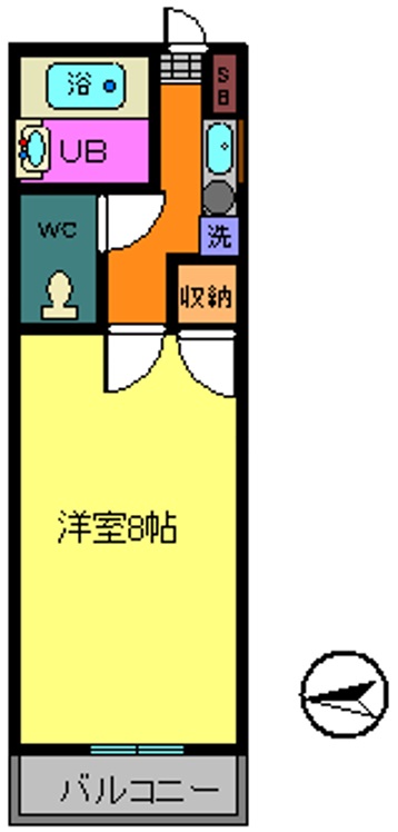 郡山市並木のアパートの間取り