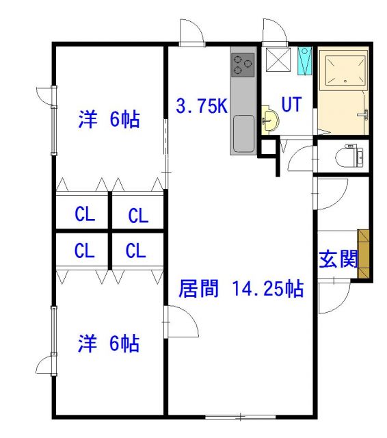 グランビュー4.4の間取り