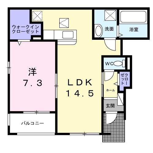 橿原市高殿町のアパートの間取り