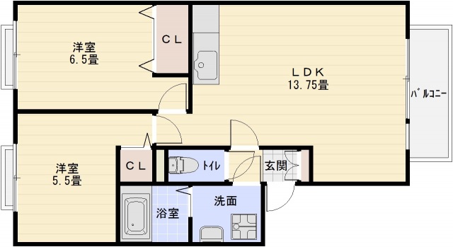 マルシェ玉手の間取り