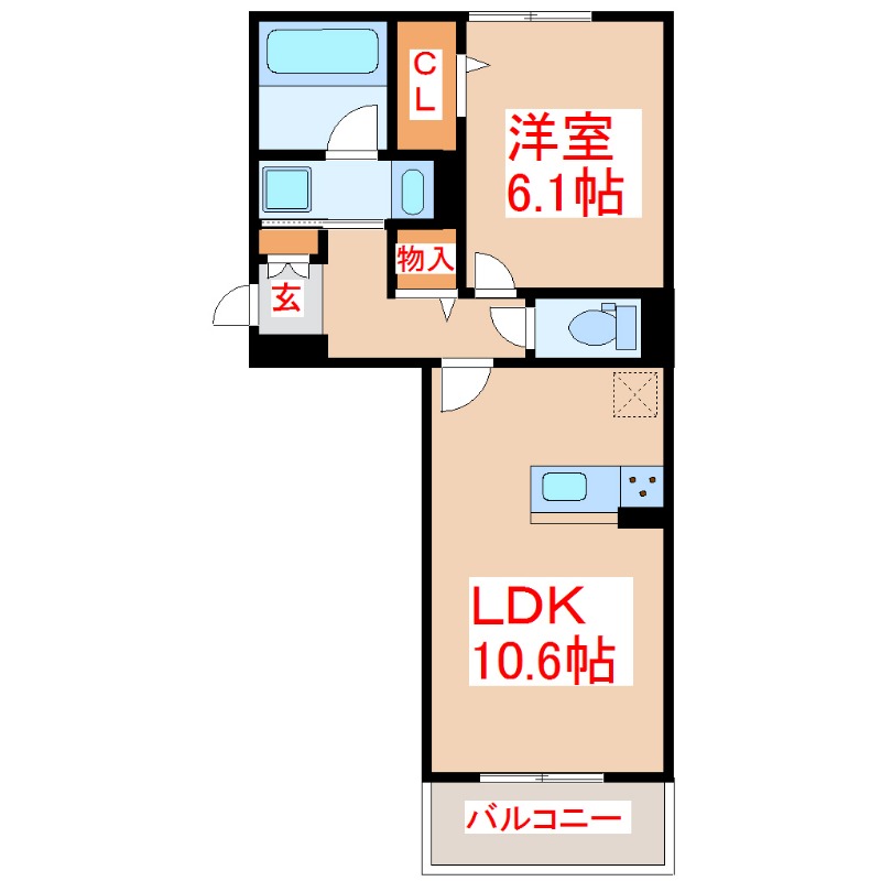 【Ｄ－ＲＯＯＭ上之園の間取り】