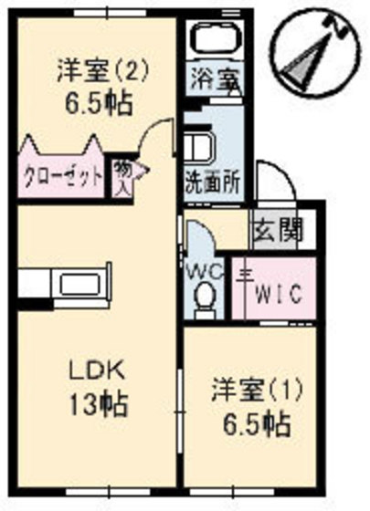 廿日市市宮島口上のアパートの間取り