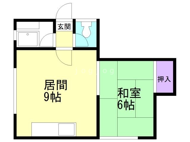 札幌市白石区中央三条のアパートの間取り