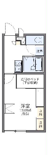 レオパレス踏入の間取り