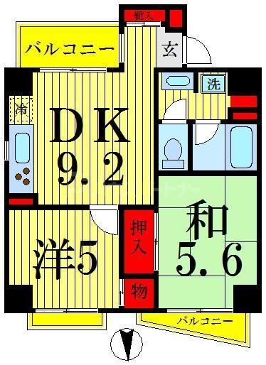 江東区亀戸のマンションの間取り