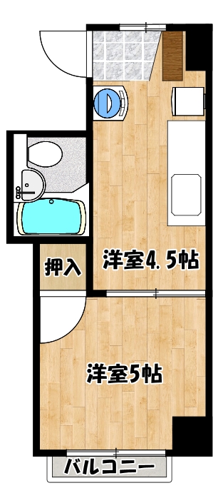 レジデンシャル枝光駅前の間取り