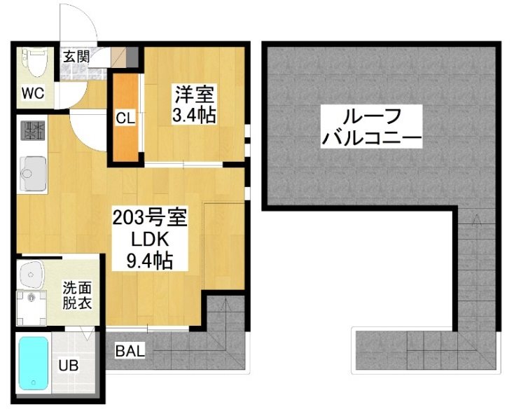 GRANDTIC内田橋の間取り