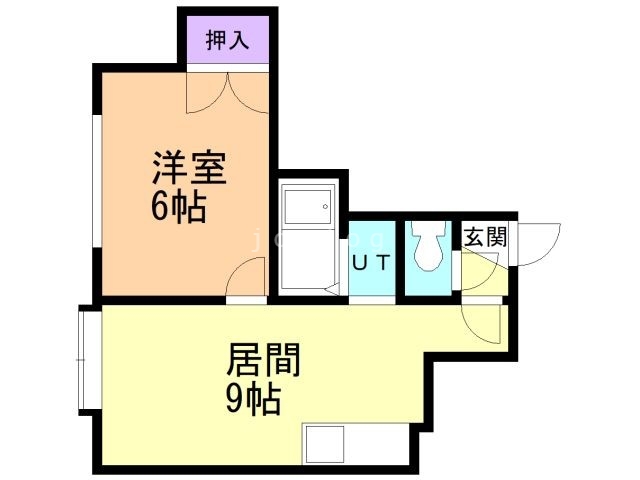 札幌市西区発寒四条のアパートの間取り