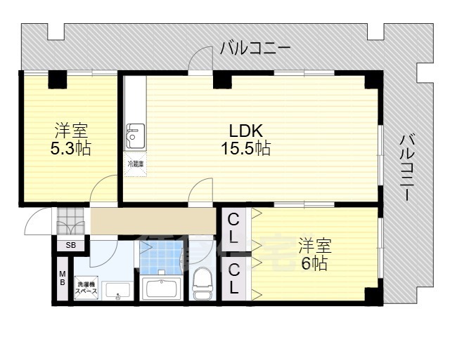 マロード月輪の間取り