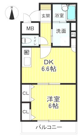 ライオンズマンション三萩野駅前の間取り