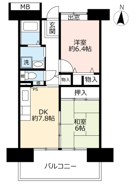 【ＵＲアーバンラフレ鳩岡の間取り】