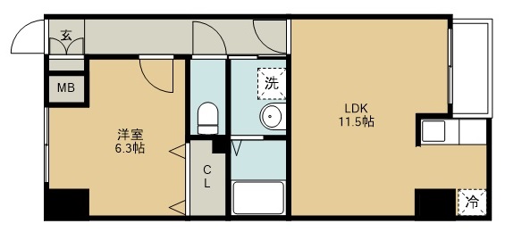 苦竹レジデンス壱番館の間取り