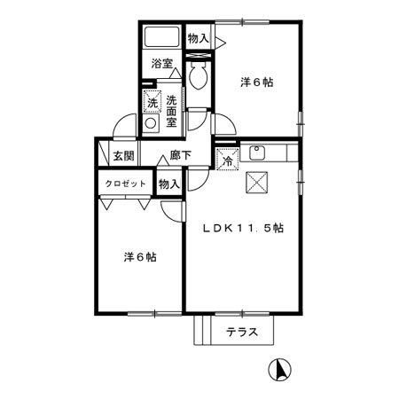 セジュールサザンウインドの間取り