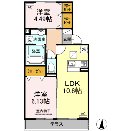 【カーサレガシーＫの間取り】