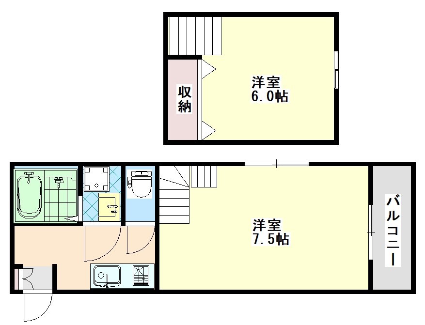 鹿児島市宇宿のマンションの間取り