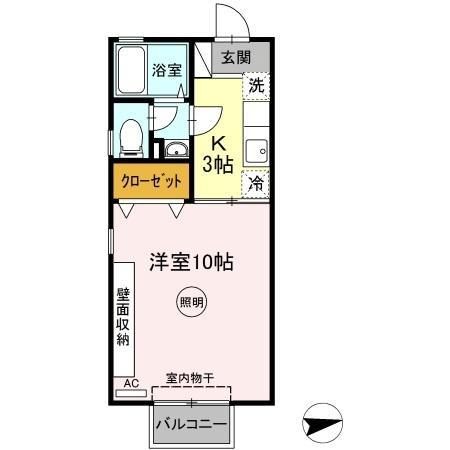 木田郡三木町大字池戸のアパートの間取り