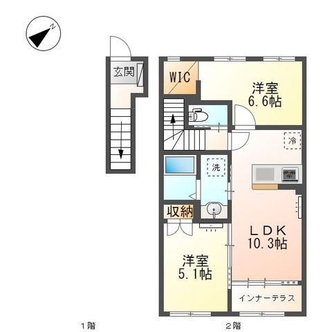 エステート国立の間取り