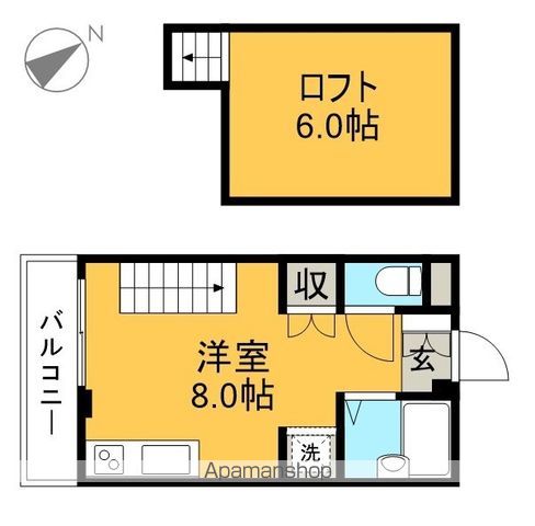とさでん交通伊野線 鴨部駅 徒歩6分 4階建 築36年の間取り写真