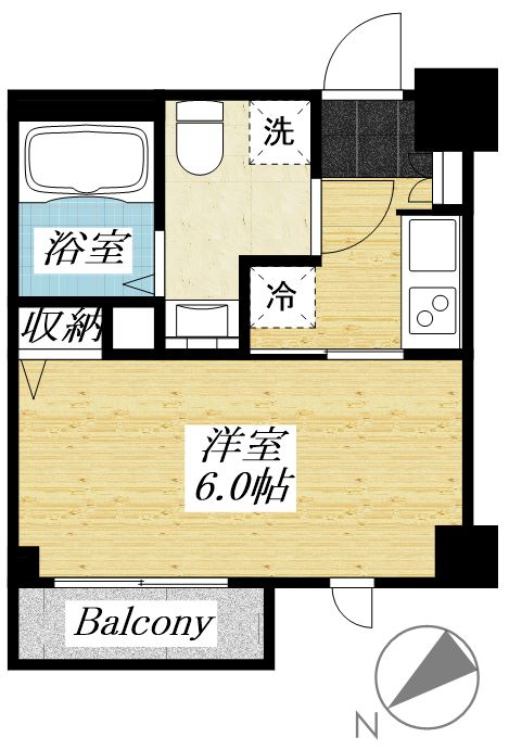 ＪＲ中央線 豊田駅 徒歩2分 11階建 築8年の間取り写真
