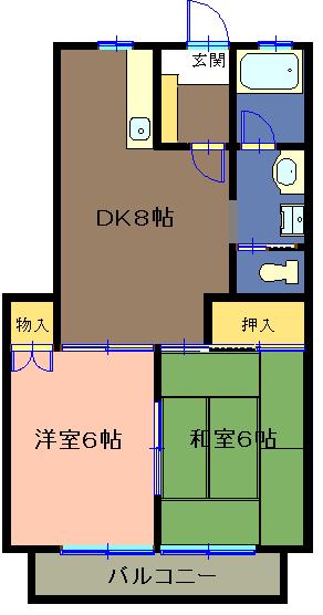 沼津市青野のアパートの間取り