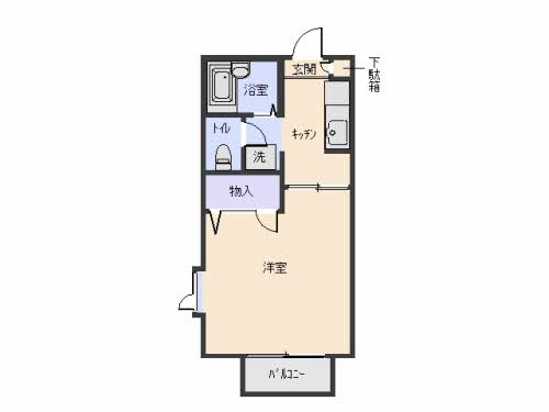 仙台市太白区南大野田のアパートの間取り