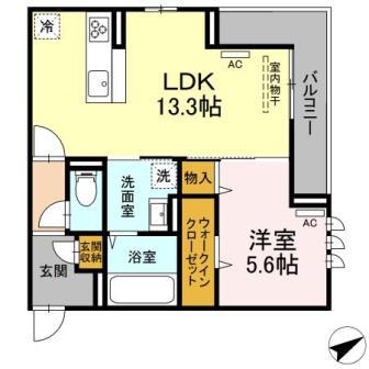 D-room沖野上の間取り