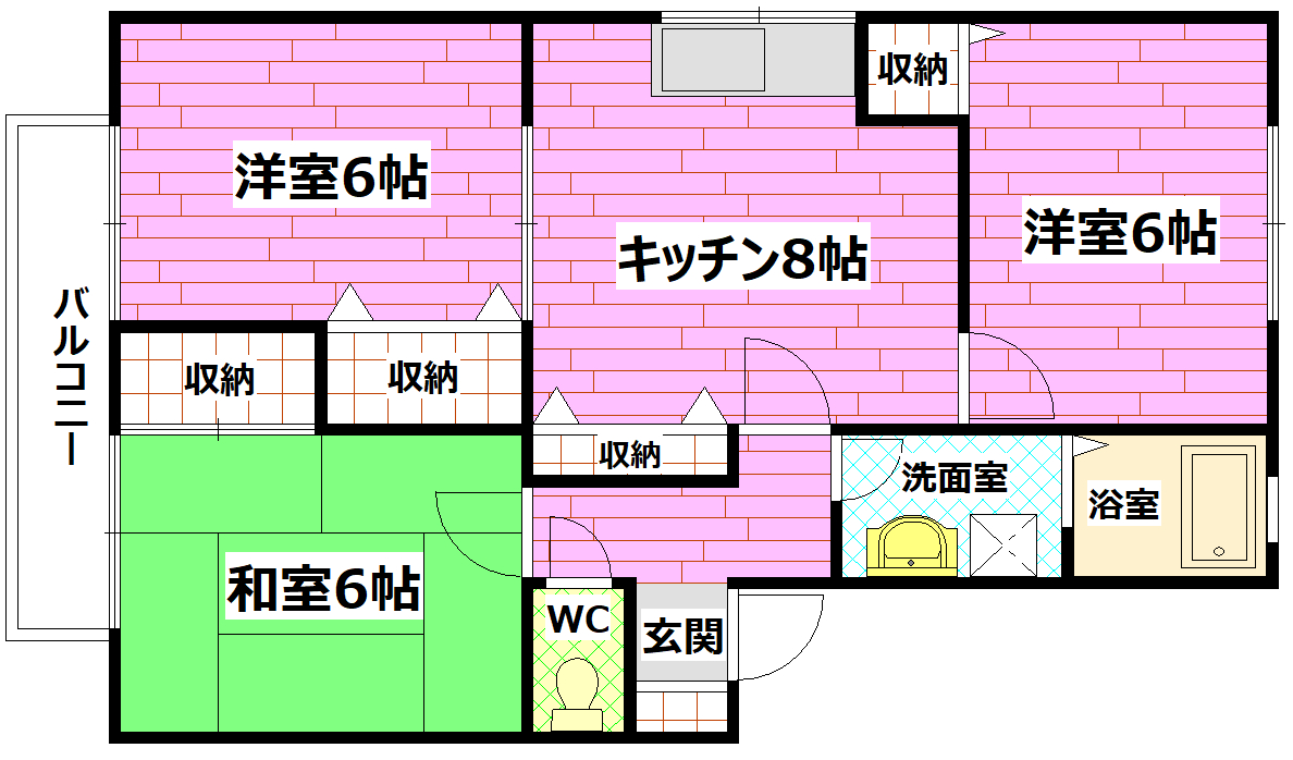 安芸郡海田町国信のアパートの間取り