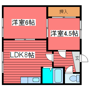 ルナ月寒東の間取り