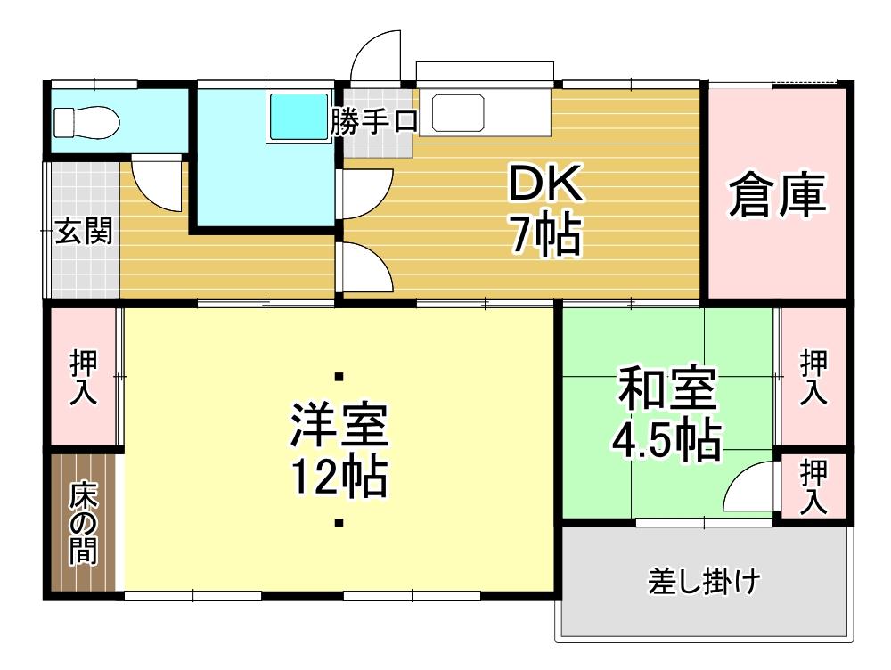 山口県防府市開出（一戸建）の賃貸物件の間取り